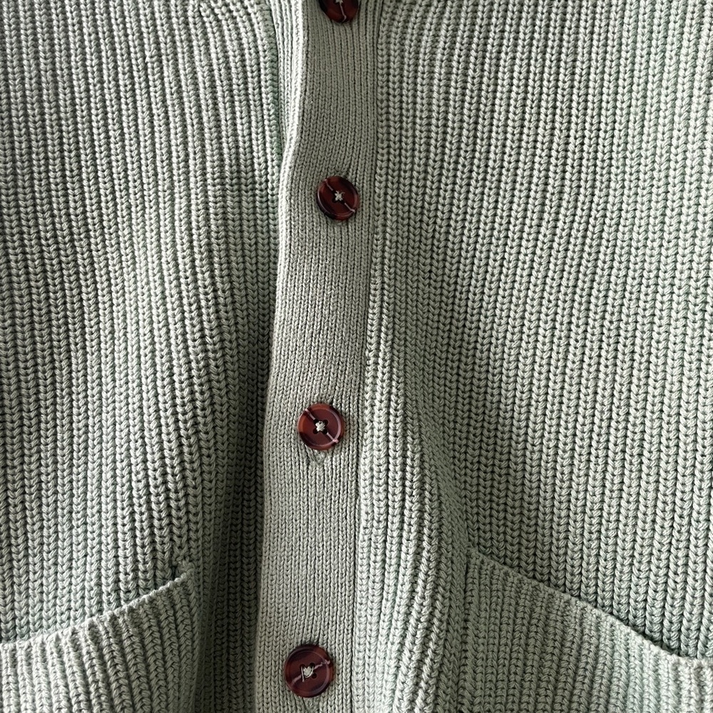 Alesbury Men’s Mint Green Cotton Knit Cardigan NWT - Picture 3 of 9